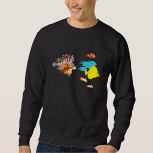 Sweatshirt Aquarium Saltwater Poisson Lion Poisson Lune Tang 