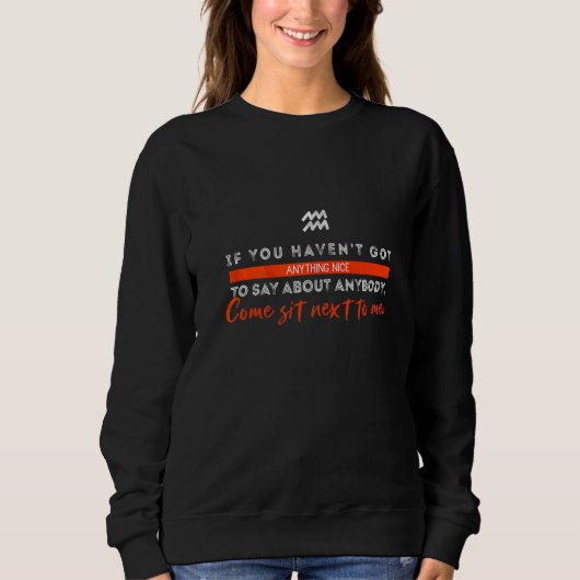 Sweatshirt Aquarius Constellation Aquarius Astrologie Citatio (Devant)