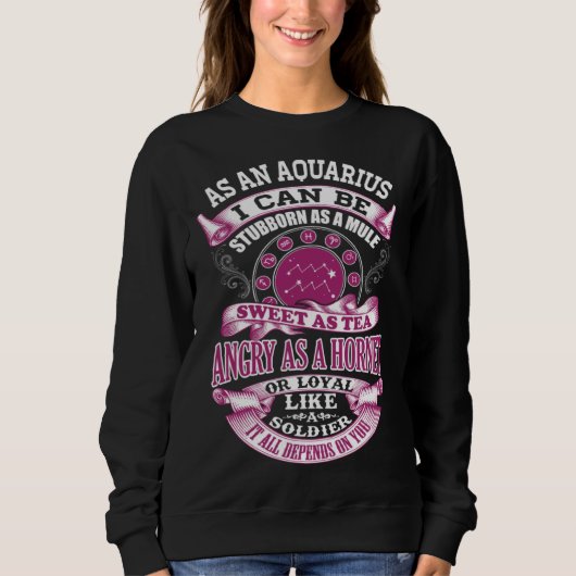 Sweatshirt Aquarius  It All Depends On You (Devant)