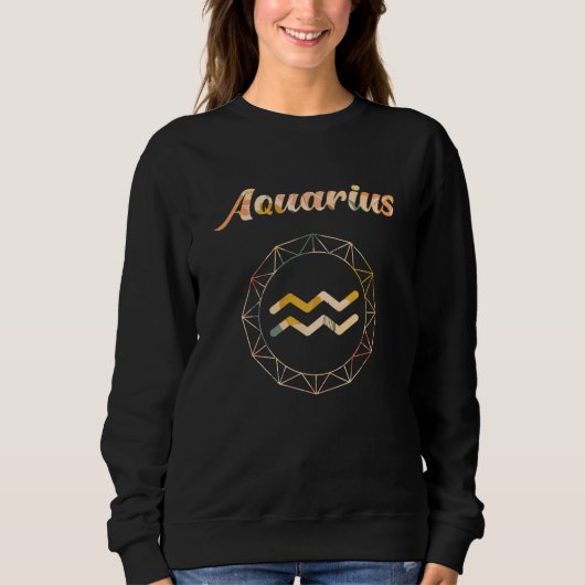 Sweatshirt Aquarius Zodiac Fleurs (Devant)