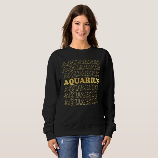 Sweatshirt Aquarius Zodiac Sign_2 (Devant entier)