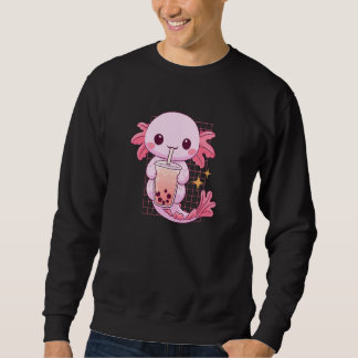 Sweatshirt Aquatic Creature Drinking Boba Tea Kawaii Cute Fun