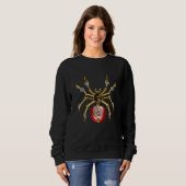 Sweatshirt Araignée en vapeur noire (Devant entier)
