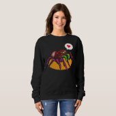 Sweatshirt Araignées de coeur mignonne araignée Web Cobweb Ar (Devant entier)