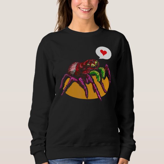 Sweatshirt Araignées de coeur mignonne araignée Web Cobweb Ar (Devant)