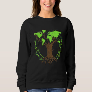 Sweatshirt Arboriste Gardener Tree Carte du monde Nature 3