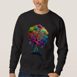 Sweatshirt Arbre coloré de vie forêt celtique conservation de