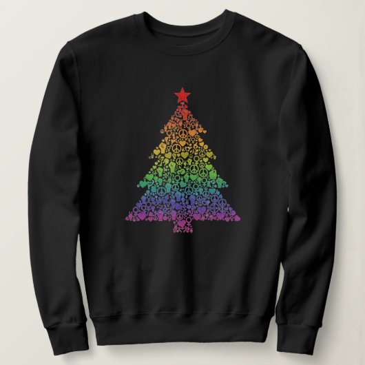 Sweatshirt Arbre de la paix, de l'amour et de l'unité (Design devant)