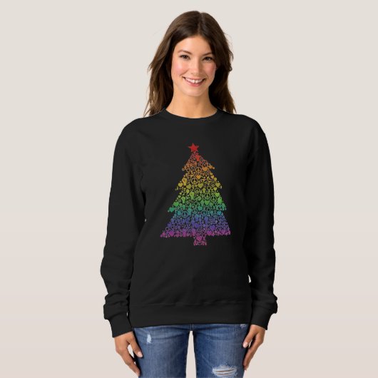 Sweatshirt Arbre de la paix, de l'amour et de l'unité (Devant entier)