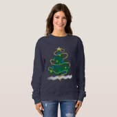 Sweatshirt Arbre de Noël Art Abstrait à porter (Devant entier)