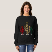 Sweatshirt Arbre de Noël de Cactus avec léopard de Buffalo pl (Devant entier)