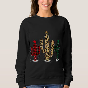 Sweatshirt Arbre de Noël de Cactus avec léopard de Buffalo pl