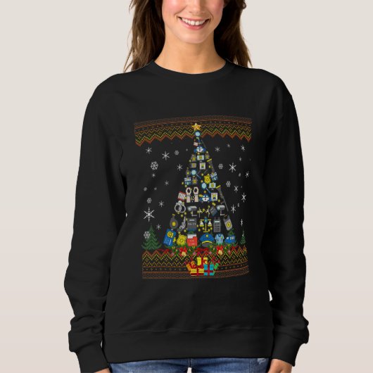 Sweatshirt Arbre de Noël de la police (Devant)