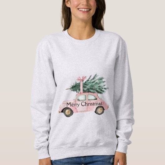 Sweatshirt Arbre de Noël de voiture (Devant)