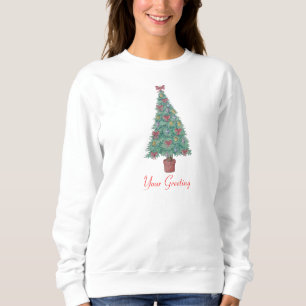 Sweatshirt Arbre de Noël décoré pour Noël