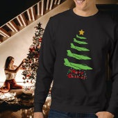 Sweatshirt Arbre de Noël des avions militaires Amusant