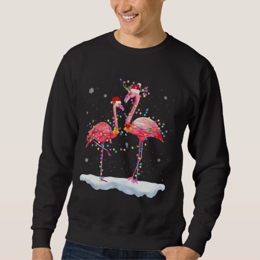 Sweatshirt Arbre de Noël Flamant rose Noël Noël Noël Noël Noë (Devant)