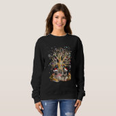 Sweatshirt Arbre de Noël Keeshoné Ornement pour chien (Devant entier)