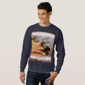 Sweatshirt Arbre de Noël lumineux étoile Parties scintillant  (Devant entier)