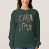 Sweatshirt Arbre de Noël minimaliste scandinave (Devant)