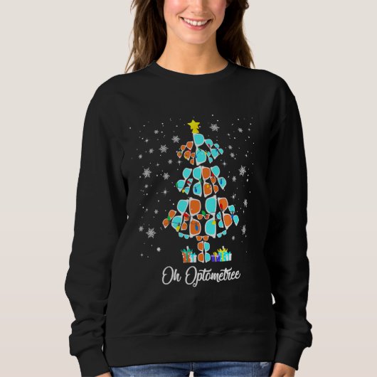 Sweatshirt Arbre de Noël Oh Optometree Optometry Glaces (Devant)