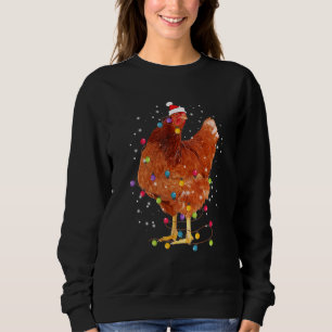 Sweatshirt Arbre de Noël Poulet Léger Noël Décor