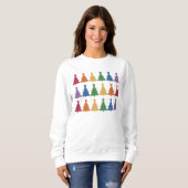 Sweatshirt Arbre de Noël Rainbow (Devant entier)