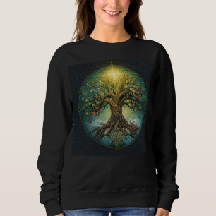 Sweatshirt Arbre de Vie Celtique Yggdrasil Lumineux Magique N