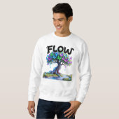 Sweatshirt Arbre de Vie Eau en Flux (Devant entier)