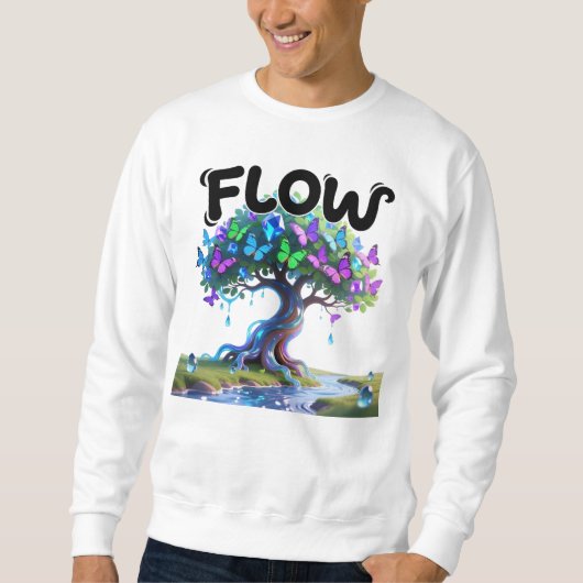 Sweatshirt Arbre de Vie Eau en Flux (Devant)