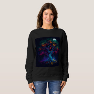Sweatshirt Arbre de vie en néon brillant