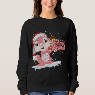 Sweatshirt Arbre d'éclairage Noël Lapin Lapin Lapin Lapin Lap