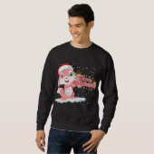 Sweatshirt Arbre d'éclairage Noël Lapin Lapin Lapin Lapin Lap (Devant entier)