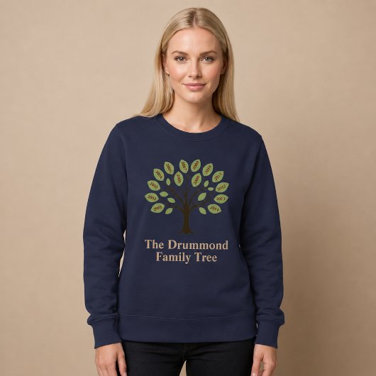 Sweatshirt Arbre Généalogique Avec Années de Naissance
