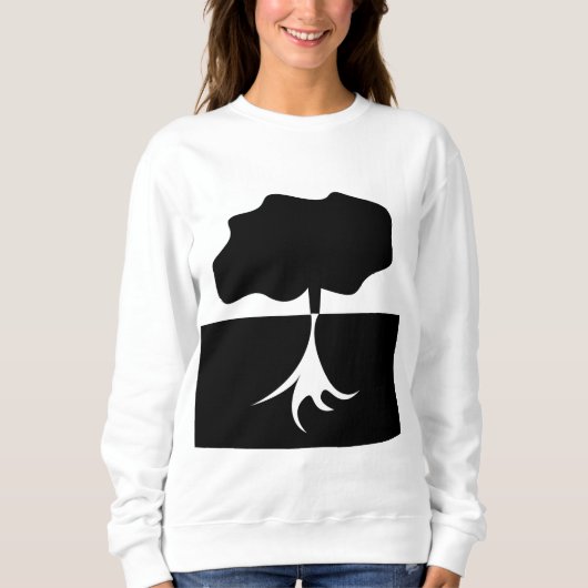 Sweatshirt Arbre noir et blanc (Devant)