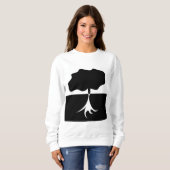 Sweatshirt Arbre noir et blanc (Devant entier)