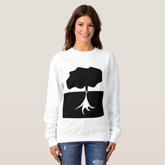 Sweatshirt Arbre noir et blanc (Devant entier)