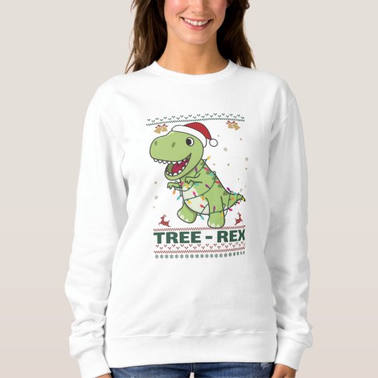 Sweatshirt Arbre Rex Dinosaure Pun T-Rex (Devant)
