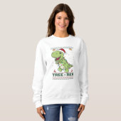 Sweatshirt Arbre Rex Dinosaure Pun T-Rex (Devant entier)