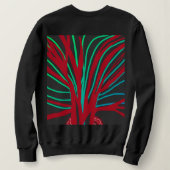 Sweatshirt Arbre vert rouge et sarcelle (Design dos)
