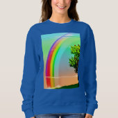 Sweatshirt Arbre vert sous arc-en-ciel (Devant)