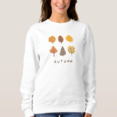 Sweatshirt Arbres d'automne minimalistes (Devant)