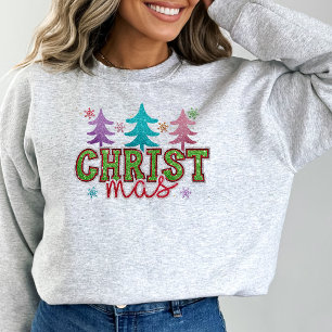 Sweatshirt Arbres de Noël chrétiens