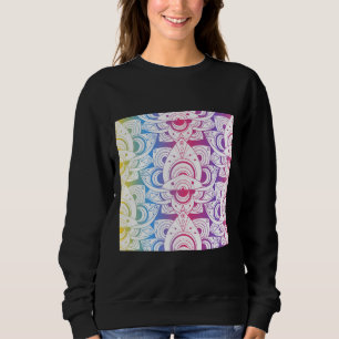Sweatshirt Arc en arc-en-ciel couleur Lotus Flower