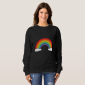 Sweatshirt Arc-en-ciel avec nuages (Devant entier)