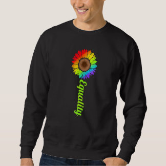 Sweatshirt Arc-en-ciel couleur tournesol égalité Lgbtq Pride