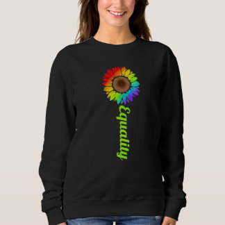 Sweatshirt Arc-en-ciel couleur tournesol égalité Lgbtq Pride