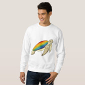 Sweatshirt Arc-en-ciel de Tortue (Devant entier)