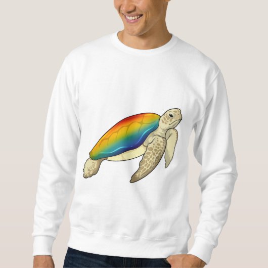 Sweatshirt Arc-en-ciel de Tortue (Devant)