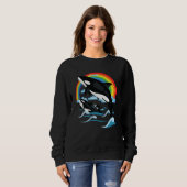 Sweatshirt Arc-en-ciel et bosses d'Orca (Devant entier)